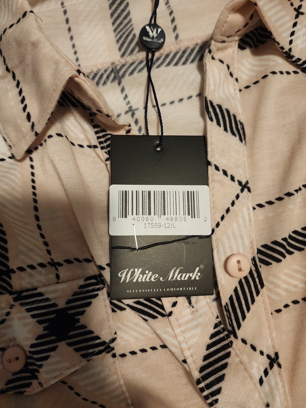 White Mark Pibk and Black Plaid Jean Jacket